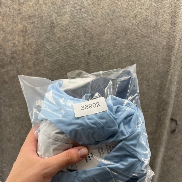 Graham Luxe Hooded Jacket Men Medium Navy Blue Light Gray Windbreaker Full Zip - Picture 11 of 11